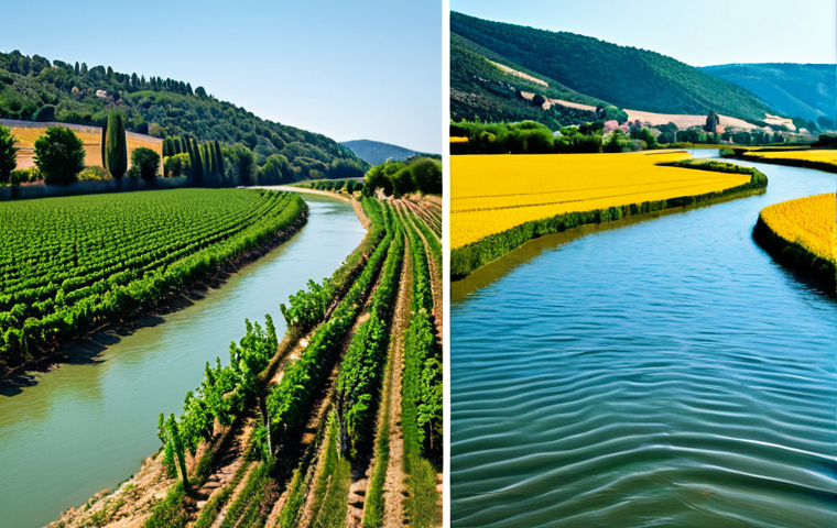 미래형 수자원 관리 정책 방향 - **Prompt 1: The Impact of Climate Change on French Water Resources**
A composite image or a spli...